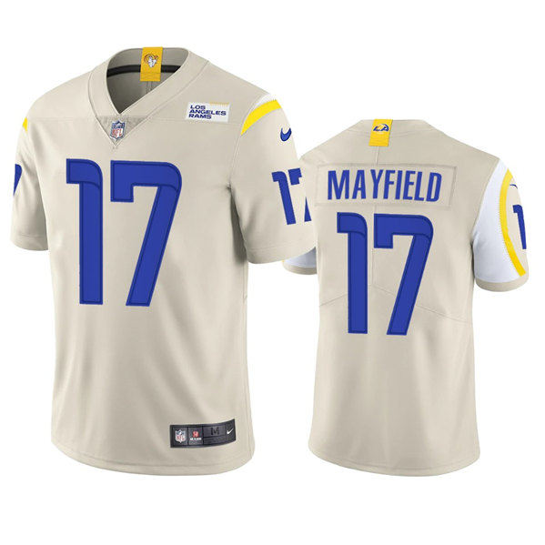 Los Angeles Rams #17 Baker Mayfield Bone Vapor Untouchable Limited Stitched Jersey