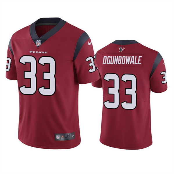 Houston Texans #33 Dare Ogunbowale Red Vapor Untouchable Limited Stitched Jersey