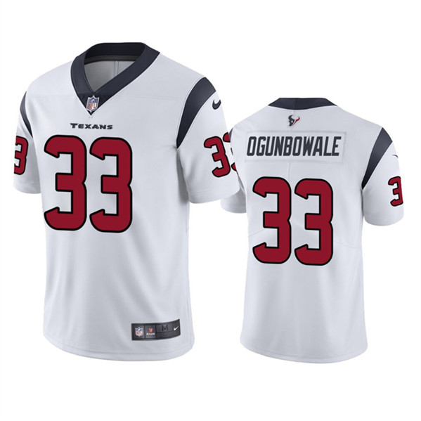 Houston Texans #33 Dare Ogunbowale White Vapor Untouchable Limited Stitched Jersey