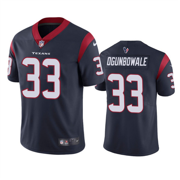 Houston Texans #33 Dare Ogunbowale Navy Vapor Untouchable Limited Stitched Jersey