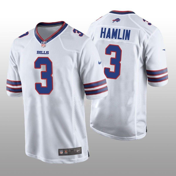 Buffalo Bills #3 Damar Hamlin White Stitched Game Jersey