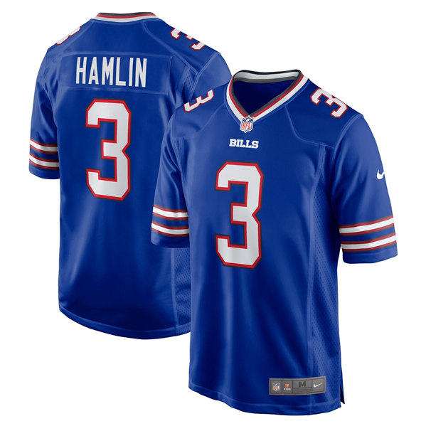 Buffalo Bills #3 Damar Hamlin Blue Stitched Game Jersey