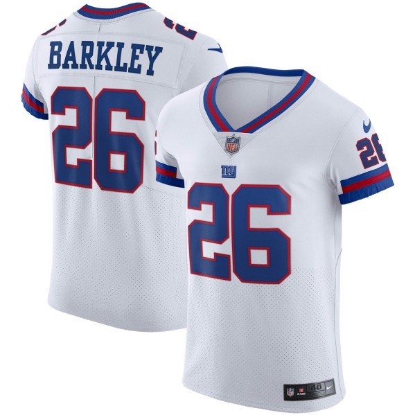 New York Giants #26 Saquon Barkley White Vapor Elite Stitched Jersey