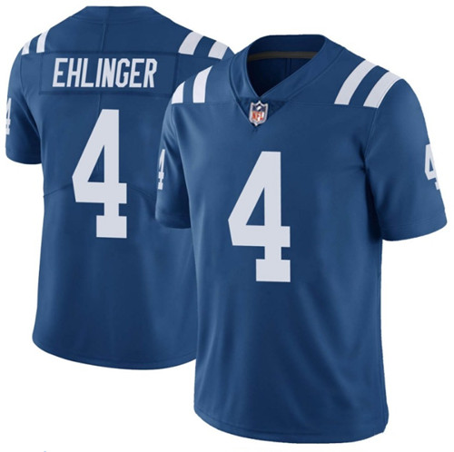Indianapolis Colts #4 Sam Ehlinger Blue Vapor Untouchable Stitched Jersey