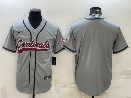 Arizona Cardinals Blank Gray With Patch Cool Base Stitched Jersey