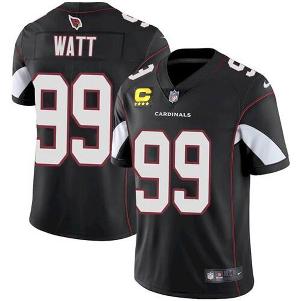 Arizona Cardinals 2022 #99 J.J. Watt Black With 4-Star C Patch Vapor Untouchable Limited Stitched Jersey