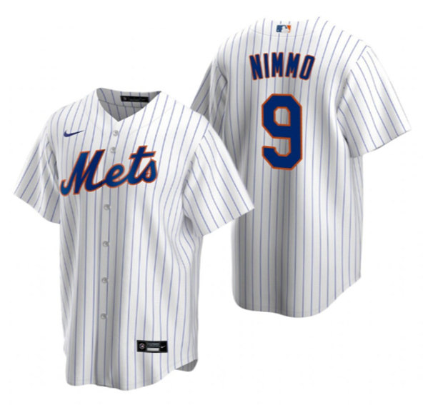 New York Mets #9 Brandon Nimmo White Cool Base Stitched Jersey
