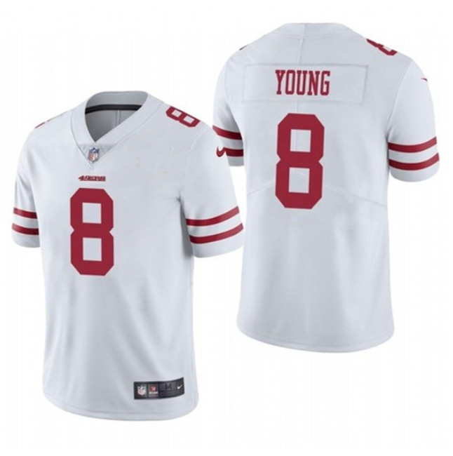 San Francisco 49ers #8 Steve Young White Vapor Untouchable Stitched Jersey