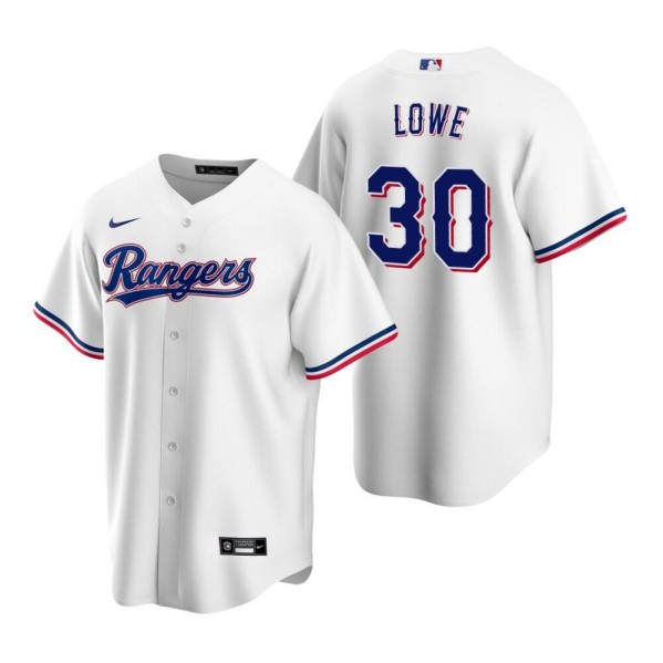 Texas Rangers #30 Nathaniel Lowe White Cool Base Stitched Jersey