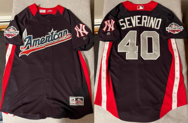 New York Yankees #40 Luis Severino Navy Cool Base Stitched Jersey