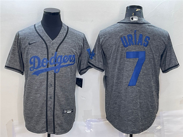 Los Angeles Dodgers #7 Julio Urías Gray Cool Base Stitched Jersey
