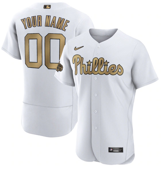 Philadelphia Phillies Custom White 2022 All-Star Flex Base Stitched Jersey