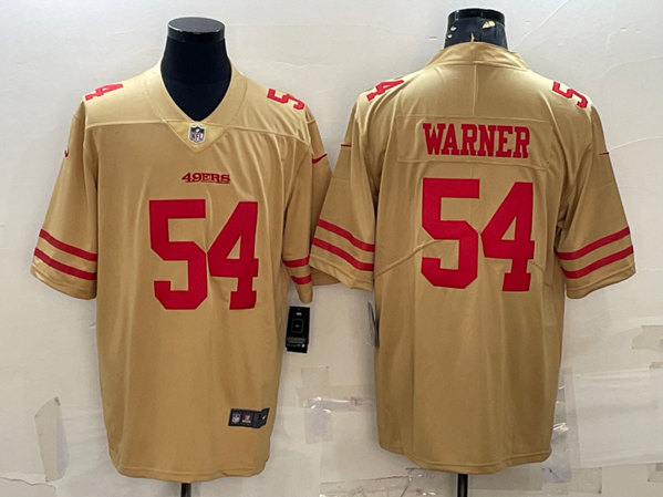 San Francisco 49ers #54 Fred Warner Gold Stitched Jersey
