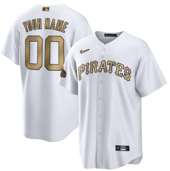Pittsburgh Pirates Custom White 2022 All-Star Cool Base Stitched Jersey