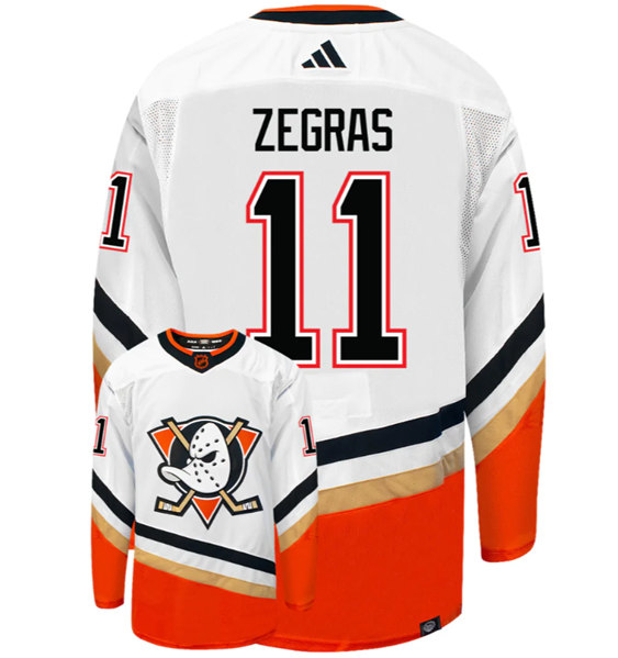 Anaheim Ducks #11 Trevor Zegras White 2022-23 Reverse Retro Stitched Jersey