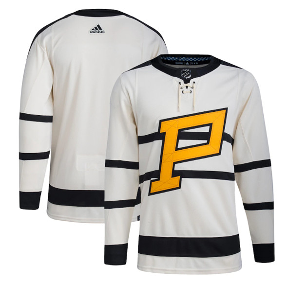 Pittsburgh Penguins Blank Cream 2023 Winter Classic Stitched Jersey