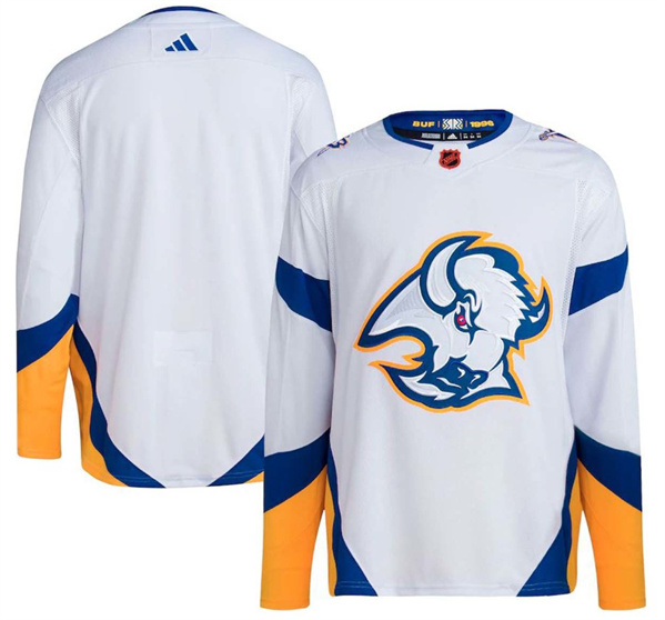Buffalo Sabres Blank White 2022 23 Reverse Retro Stitched Jersey