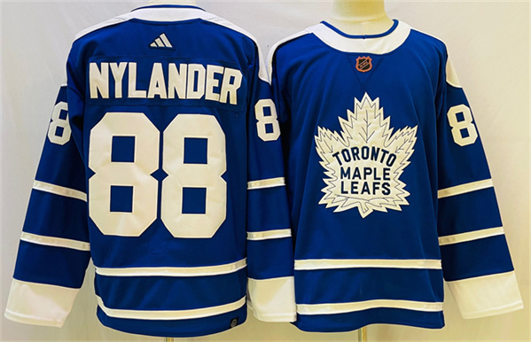 Toronto Maple Leafs #88 William Nylander Blue 2022 Reverse Retro Stitched Jersey