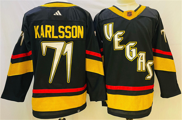 Vegas Golden Knights #71 William Karlsson Black 2022-23 Reverse Retro Stitched Jersey