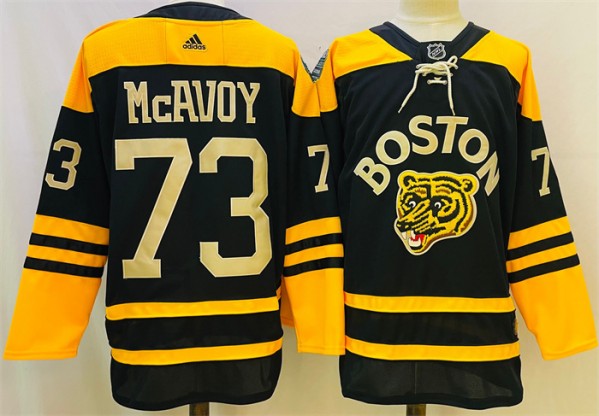 Boston Bruins #73 Charlie McAvoy Black Classic Primegreen Stitched Jersey