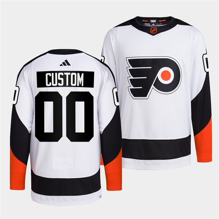 Philadelphia Flyers Custom White 2022 Reverse Retro Stitched Jersey