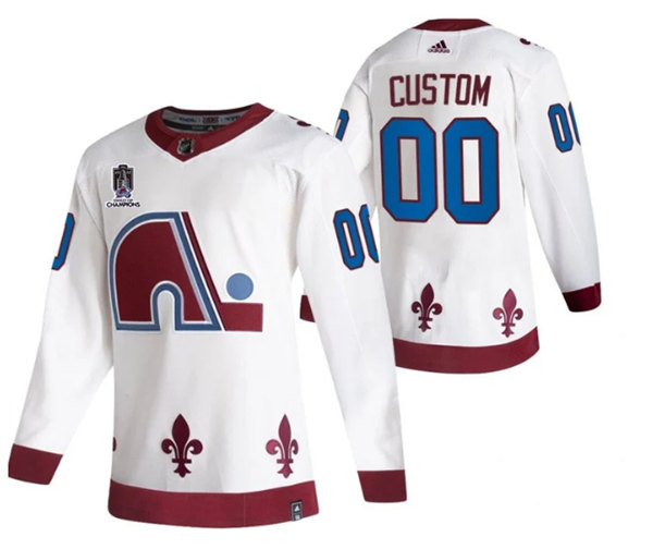 Colorado Avalanche Avtive Player Custom 2022 White Stanley Cup Champions Patch Stitched Jersey