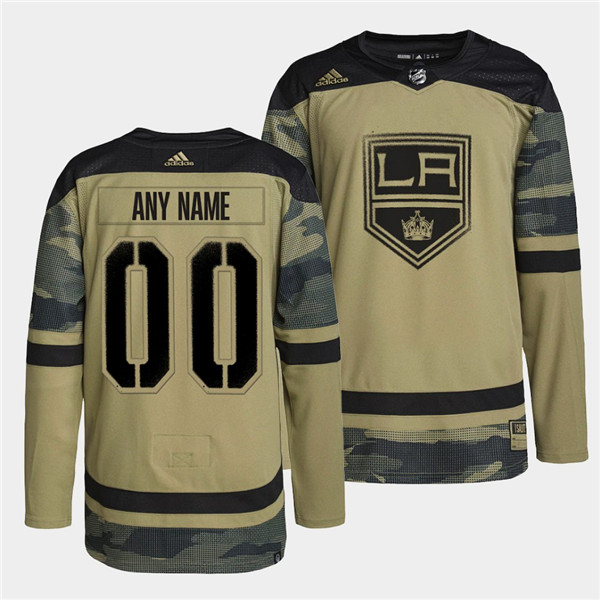 Los Angeles Kings Custom 2022 Camo Military Appreciation Night Stitched Jersey