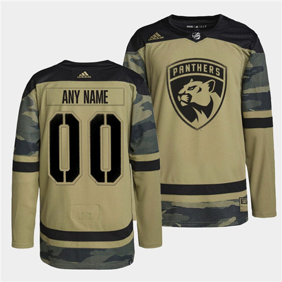 Florida Panthers Custom 2022 Camo Military Appreciation Night Stitched Jersey