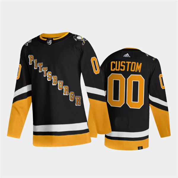 Pittsburgh Penguins Custom 2021 2022 Black Stitched Jersey