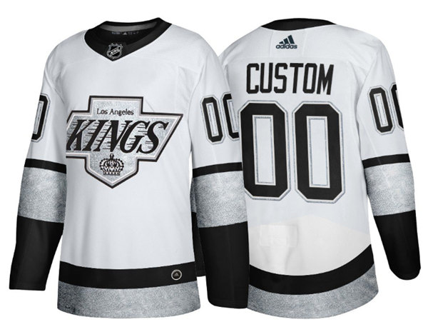 Los Angeles Kings Custom White Throwback Stitched Jersey
