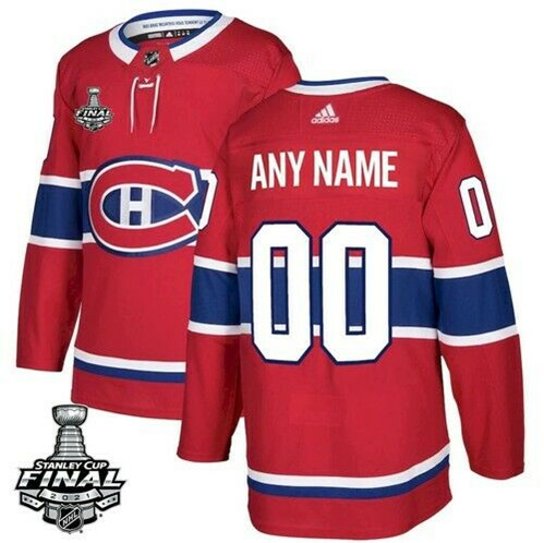 Montreal Canadiens Custom 2021 Red Stanley Cup Finals Stitched Jersey