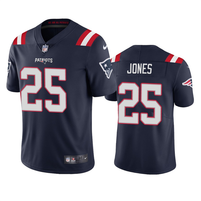 New England Patriots #25 Marcus Jones Navy Vapor Untouchable Limited Stitched Jersey