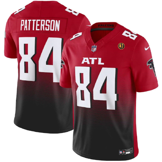 Atlanta Falcons #84 Cordarrelle Patterson Red Black 2023 F.U.S.E. With John Madden Patch Vapor Limited Stitched Jersey