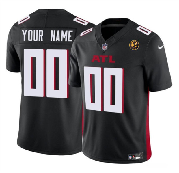Atlanta Falcons Custom Black 2023 F.U.S.E. With John Madden Patch Vapor Limited Stitched Jersey