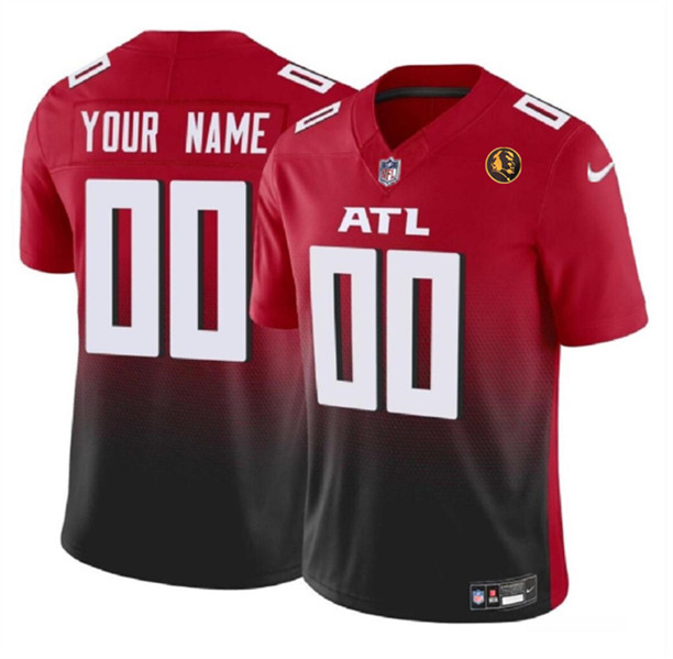 Atlanta Falcons Custom Red 2023 F.U.S.E. With John Madden Patch Vapor Limited Stitched Jersey