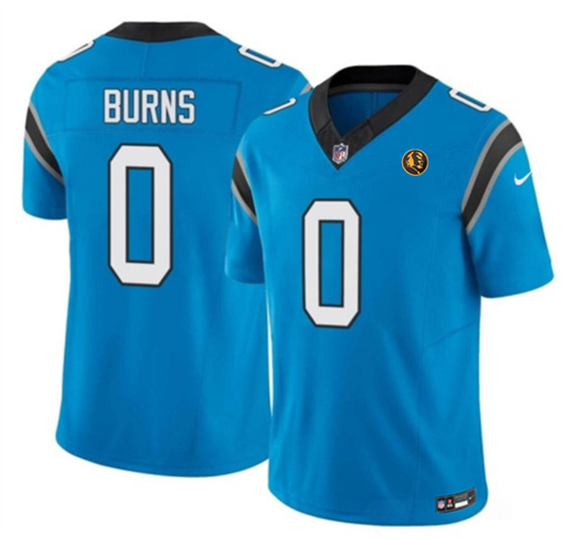 Carolina Panthers #0 Brian Burns Blue 2023 F.U.S.E. With John Madden Patch Vapor Limited Stitched Jersey