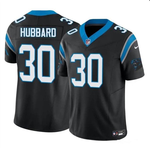 Carolina Panthers #30 Chuba Hubbard Black 2023 F.U.S.E. Vapor Limited Stitched Jersey