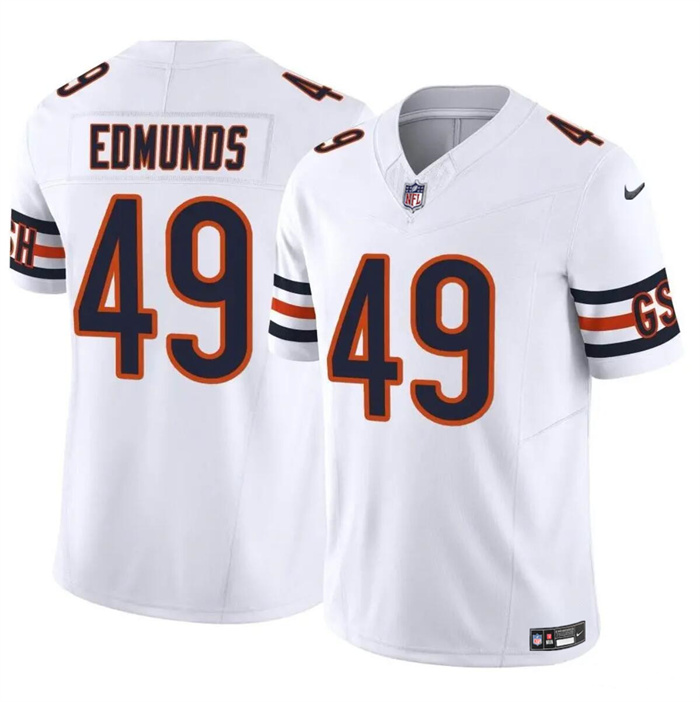 Chicago Bears #49 Tremaine Edmunds White 2023 F.U.S.E. Vapor Stitched Jersey