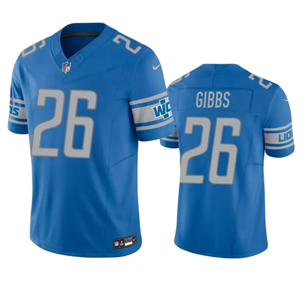 Detroit Lions #26 Jahmyr Gibbs Blue 2023 F.U.S.E. Vapor Untouchable Limited Stitched Jersey
