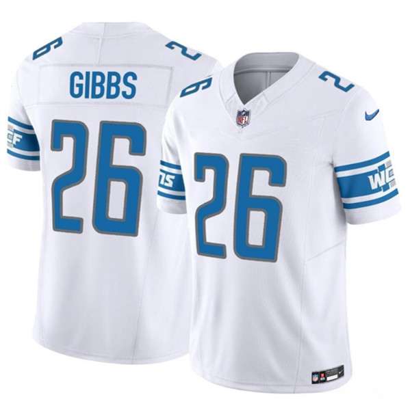 Detroit Lions #26 Jahmyr Gibbs White 2023 F.U.S.E. Vapor Untouchable Limited Stitched Jersey
