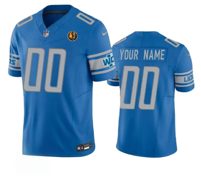 Detroit Lions Custom Blue 2023 F.U.S.E. With John Madden Patch Vapor Limited Stitched Jersey