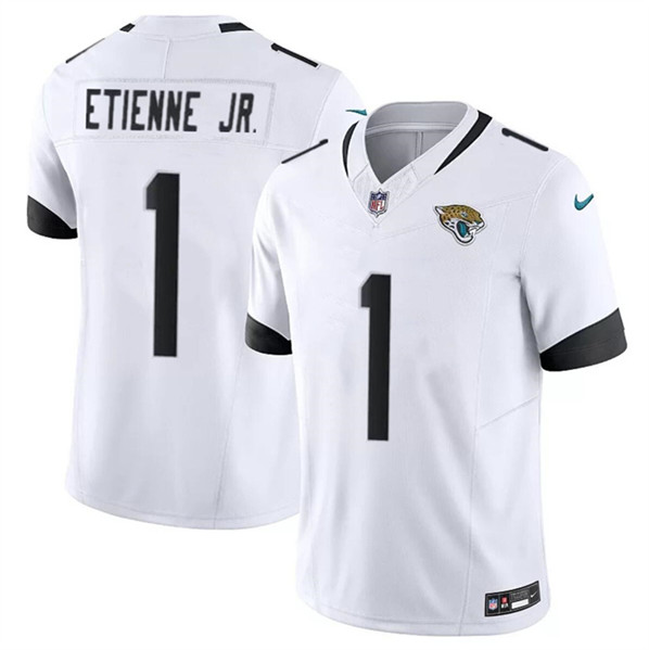 Jacksonville Jaguars #1 Travis Etienne Jr. White 2023 F.U.S.E Vapor Untouchable Limited Stitched Jersey