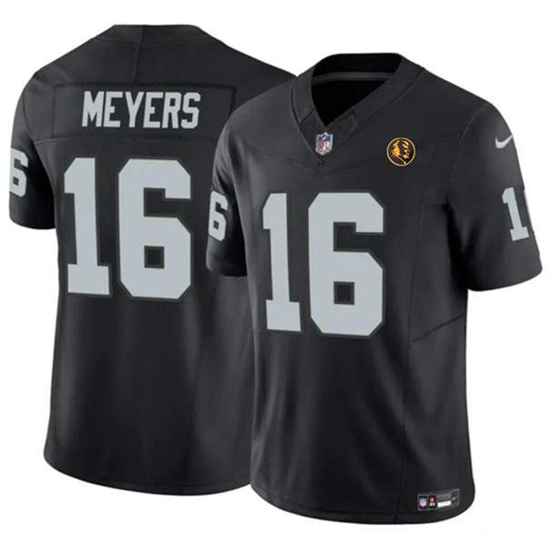 Las Vegas Raiders #16 Jakobi Meyers Black 2023 F.U.S.E. With John Madden Patch Vapor Limited Stitched Jersey