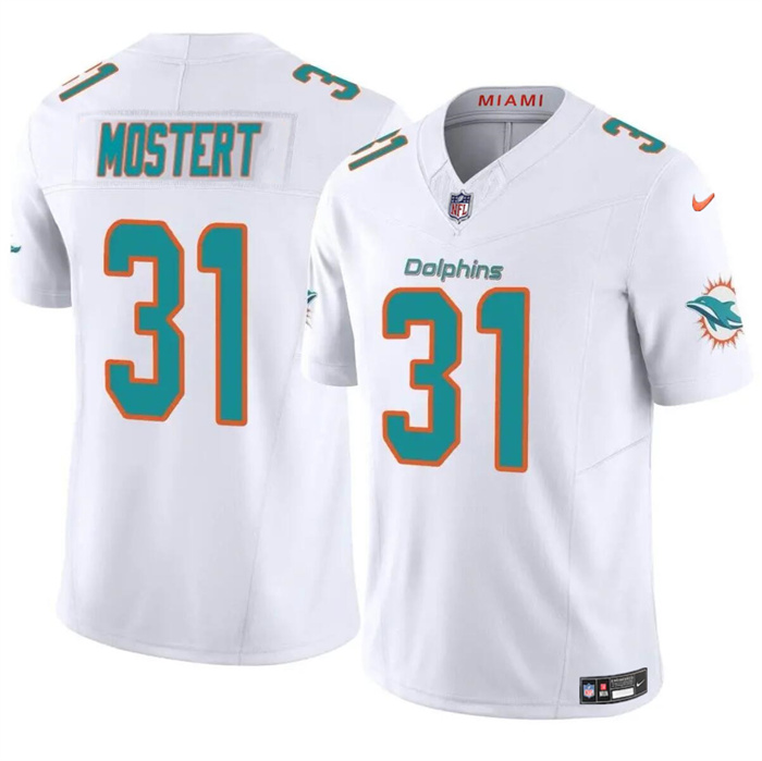Miami Dolphins #31 Raheem Mostert White 2023 F.U.S.E Alternate Vapor Limited Stitched Jersey