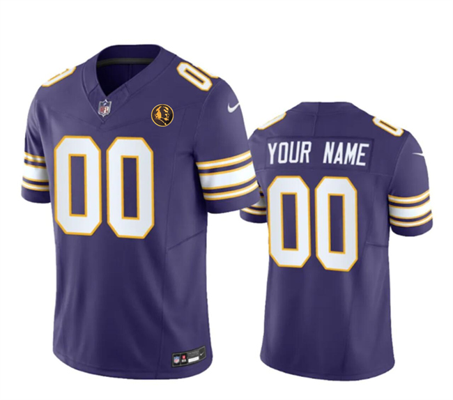 Minnesota Vikings Custom Purple 2023 F.U.S.E. Throwback With John Madden Patch Vapor Limited Stitched Jersey