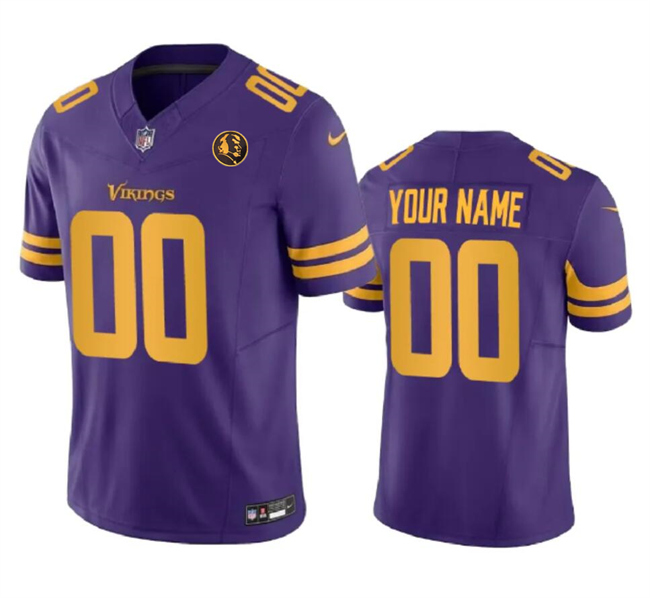Minnesota Vikings Custom Purple 2023 F.U.S.E. With John Madden Patch Color Rush Limited Stitched Jersey