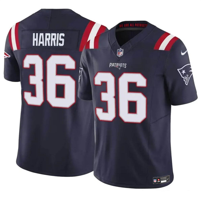 New England Patriots #36 Kevin Harris Navy 2023 F.U.S.E. Vapor Limited Stitched Jersey