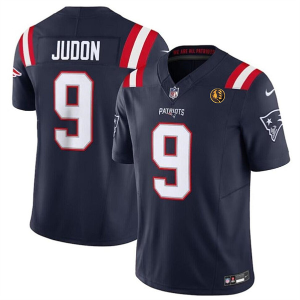 New England Patriots #9 Matthew Judon Navy 2023 F.U.S.E. With John Madden Patch Vapor Limited Stitched Jersey