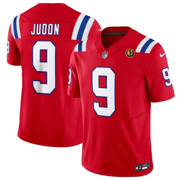New England Patriots #9 Matthew Judon Red 2023 F.U.S.E. With John Madden Patch Vapor Limited Stitched Jersey