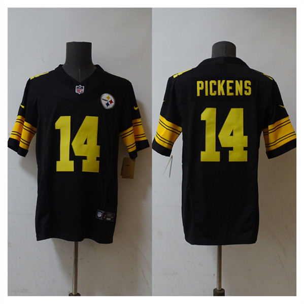 Pittsburgh Steelers #14 George Pickens Black 2023 F.U.S.E. Vapor Untouchable Color Rish Limited Jersey